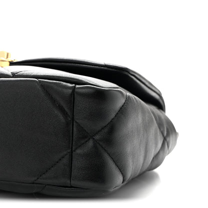 Lambskin Quilted Medium Chanel 19 Flap Black