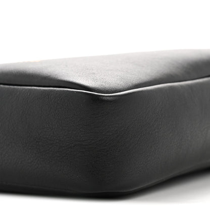 Calfskin Baroque Logo Messenger Bag Black