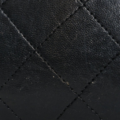 Lambskin Quilted Small Double Flap Black