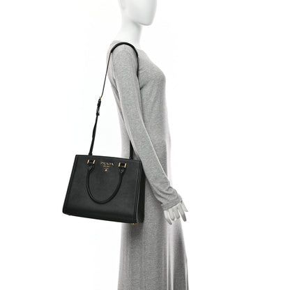 Saffiano Soft Calfskin Large Tote Black