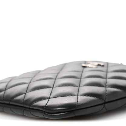 Lambskin Quilted Crossbody Bag Black