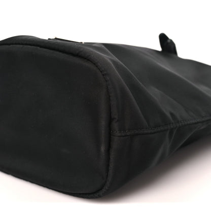 Re-Nylon Vela Drawstring Wristlet Pouch Black