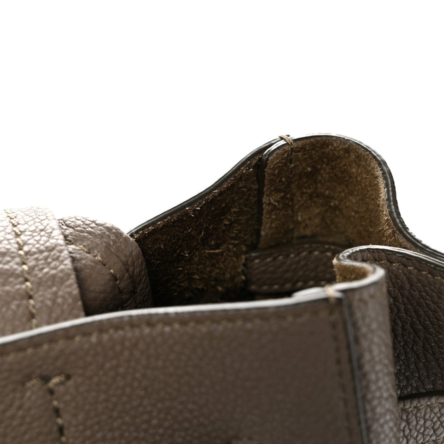 Soft Grained Calfskin Small Belt Cabas Phantom Taupe