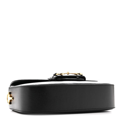 Azalea Calfskin Small Horsebit 1955 Chain Shoulder Bag Black