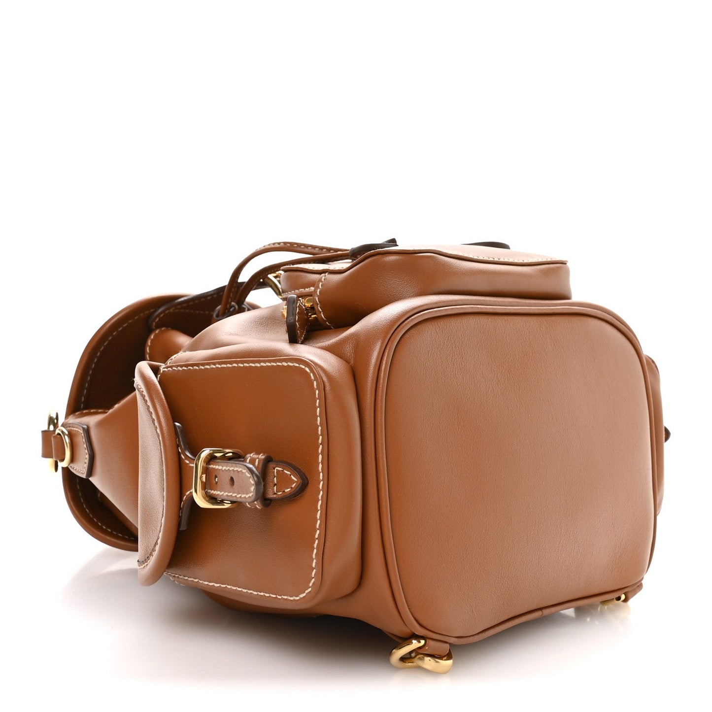 Soft Calfskin Medium Backpack Cognac