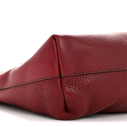 Vitello Daino Shopping Tote Amaranto