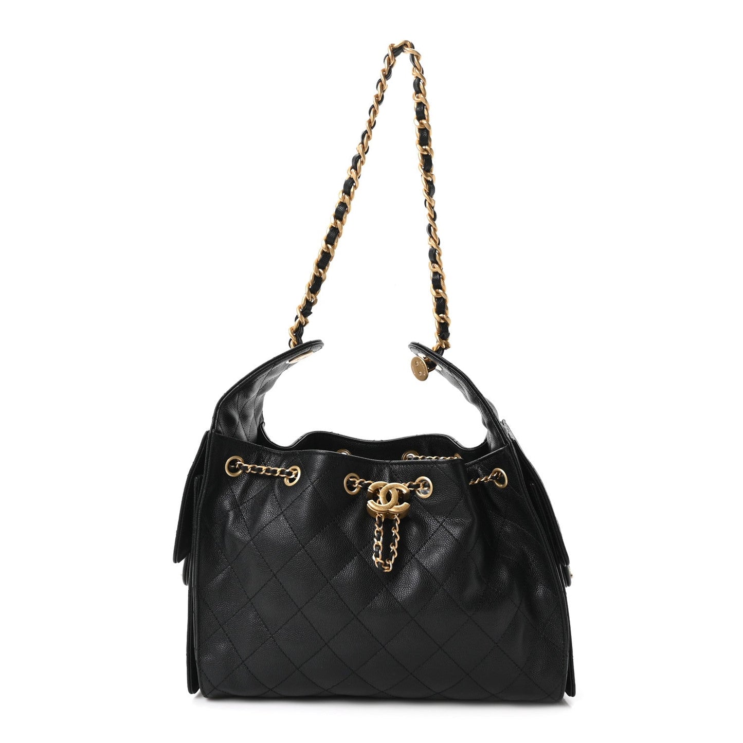 Caviar Quilted Small Chanel 25 Handbag Black
