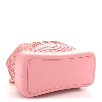 Snakeskin Small Gabrielle Backpack Light Pink