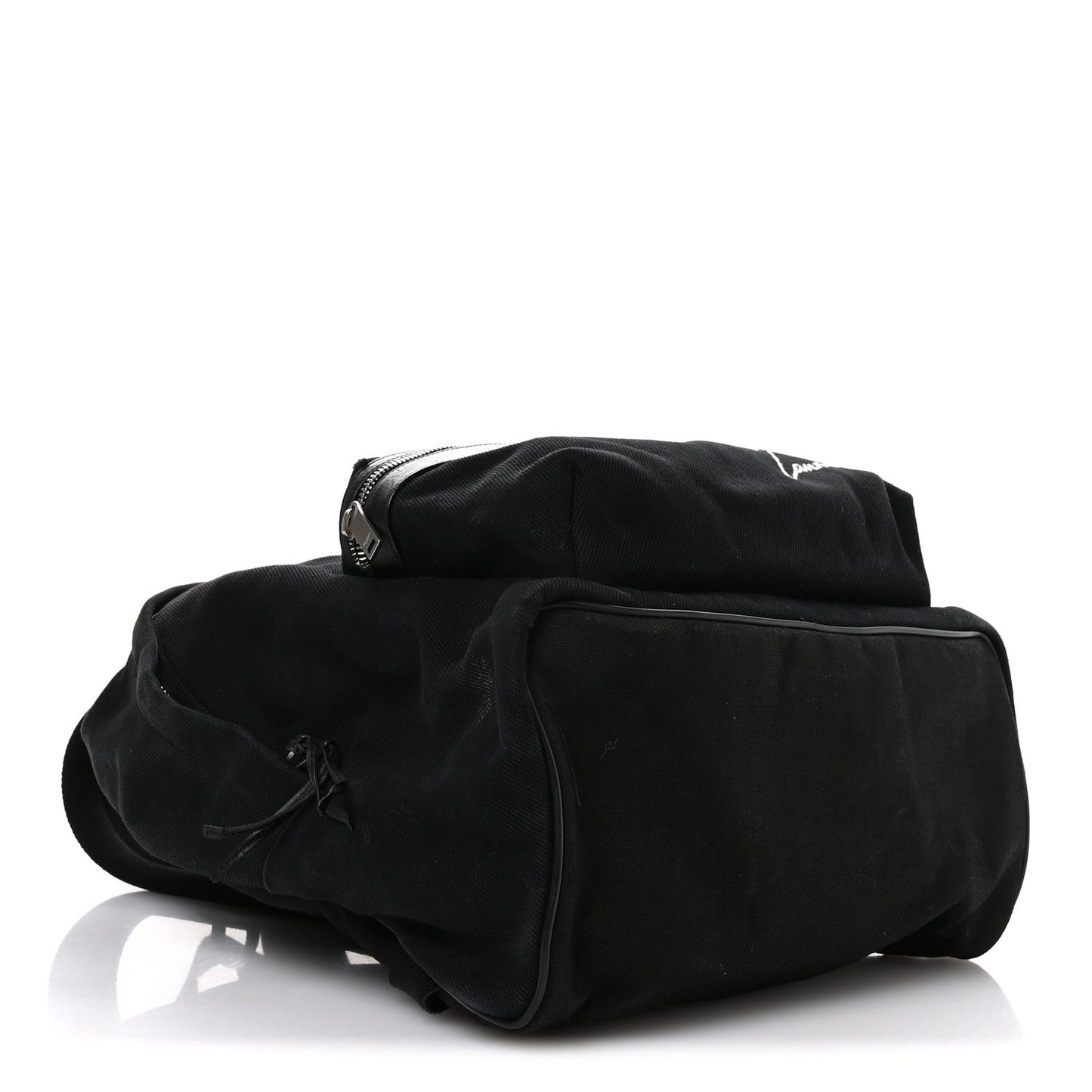 Canvas Signature Embroidered City Backpack Black