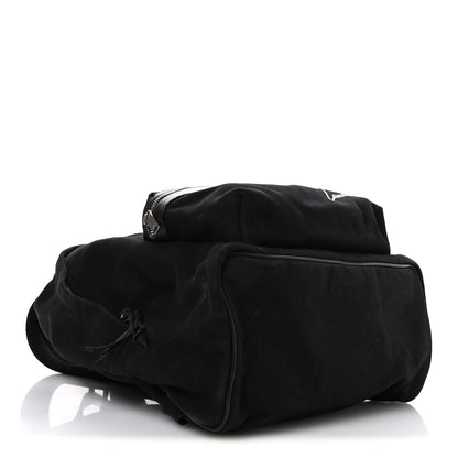 Canvas Signature Embroidered City Backpack Black