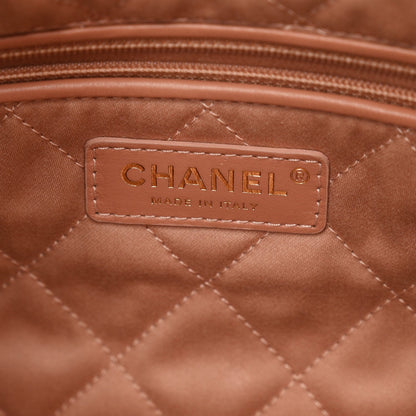 Metallic Calfskin Quilted Chanel 22 Copper