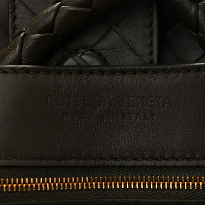 Nappa Intrecciato Medium Andiamo Shoulder Bag Kaki