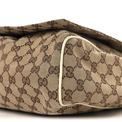 GG Monogram Medium Flap Messenger Bag Beige