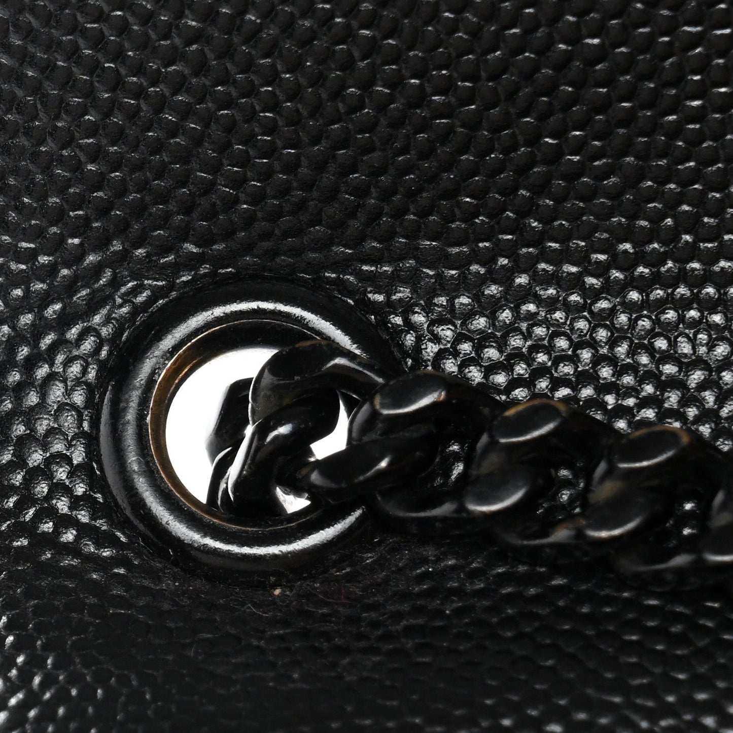 Grain De Poudre Medium Classic Monogram Monochrome Kate Satchel Black