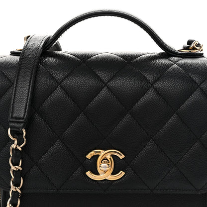 Caviar Quilted Medium Business Affinity Flap Black