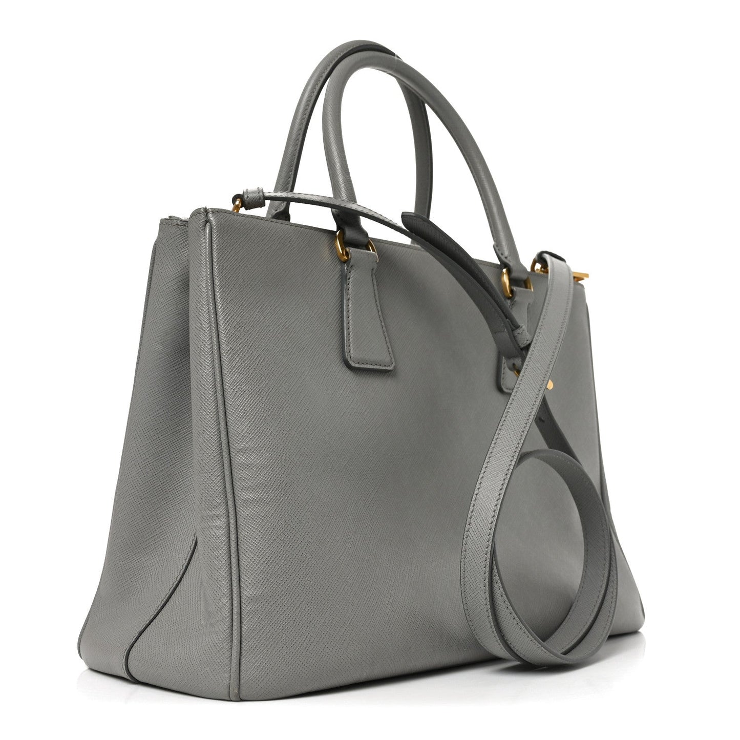 Saffiano Medium Galleria Double Zip Tote Marmo