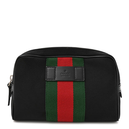 Canvas Web Slim Belt Bag Black