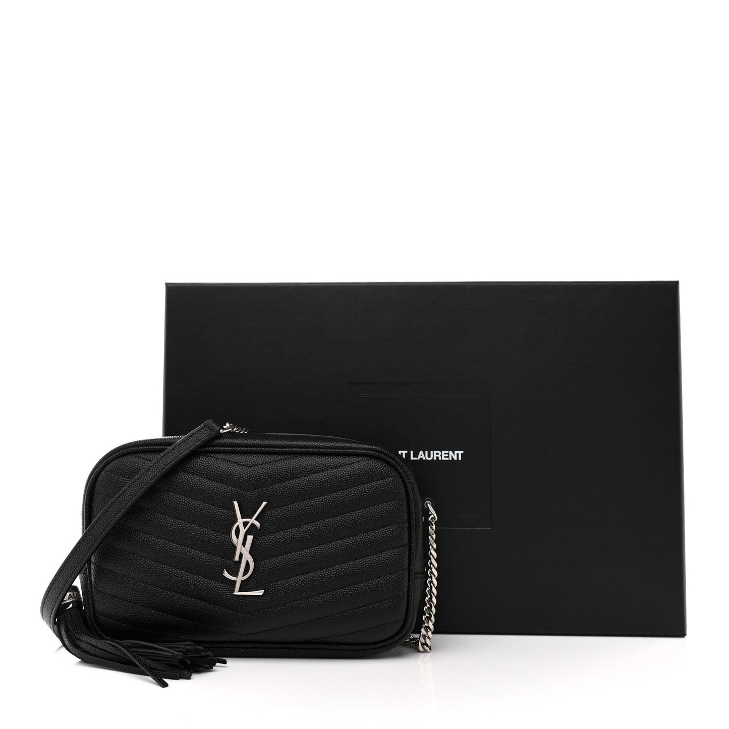 Grain De Poudre Matelasse Monogram Mini Lou Camera Bag Black