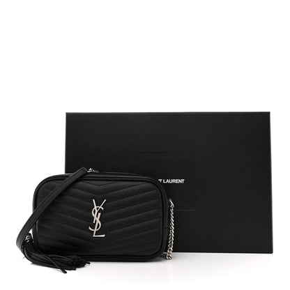 Grain De Poudre Matelasse Monogram Mini Lou Camera Bag Black