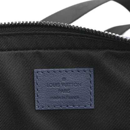 Calfskin Monogram Shadow Trio Messenger Navy River Blue