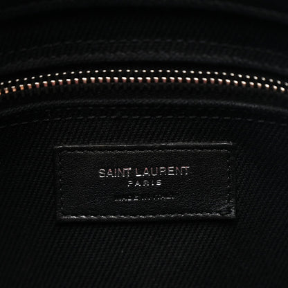 Linen Calfskin Rive Gauche Tote Black