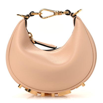 Vitello Grace Matte Nano Fendigraphy Hobo Charm Light Rose
