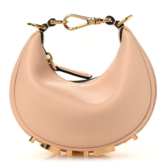 Vitello Grace Matte Nano Fendigraphy Hobo Charm Light Rose