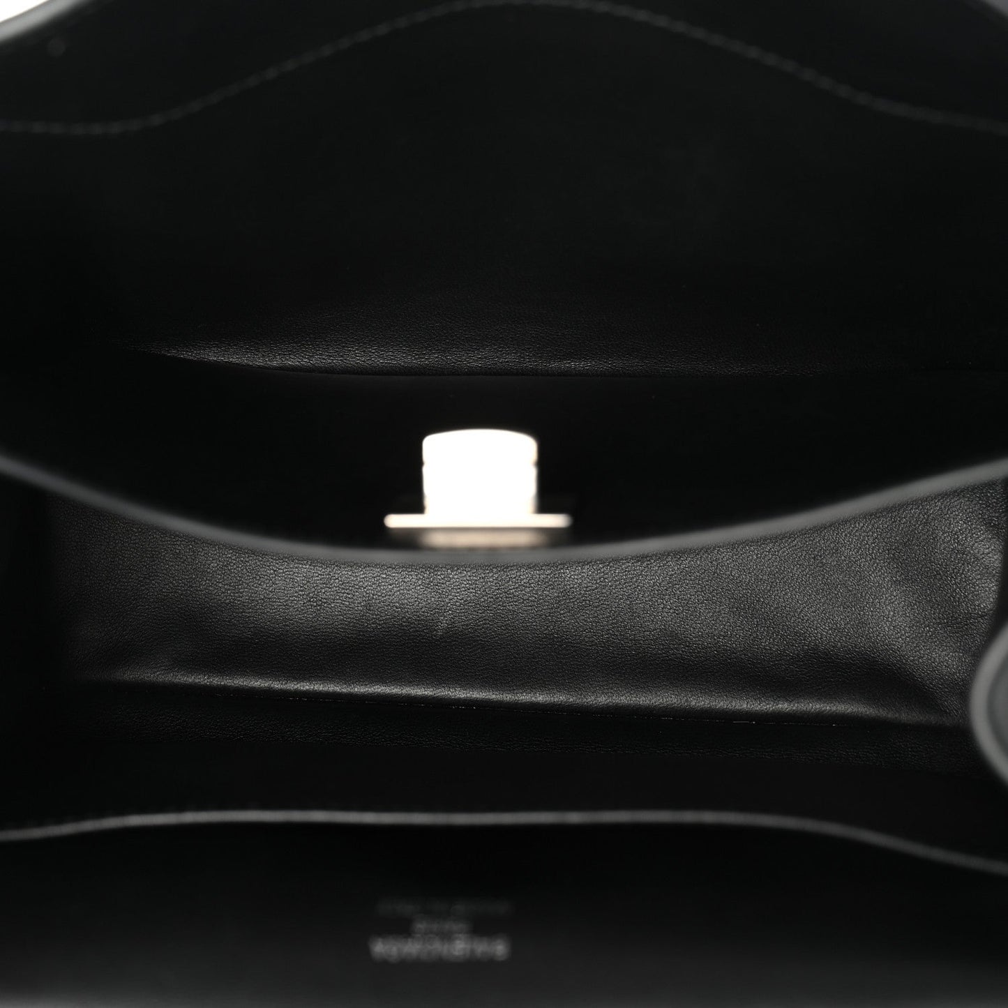 Natural Smooth Calfskin Mini Rodeo Top Handle Handbag Black