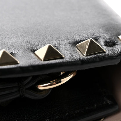 Nappa Rockstud Wristlet Clutch Black
