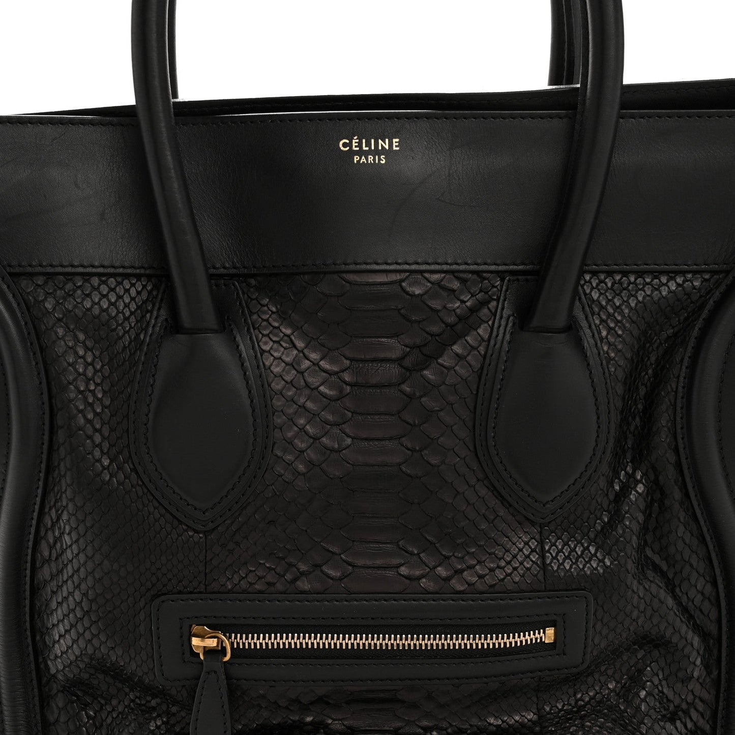 Snakeskin Large Luggage Black