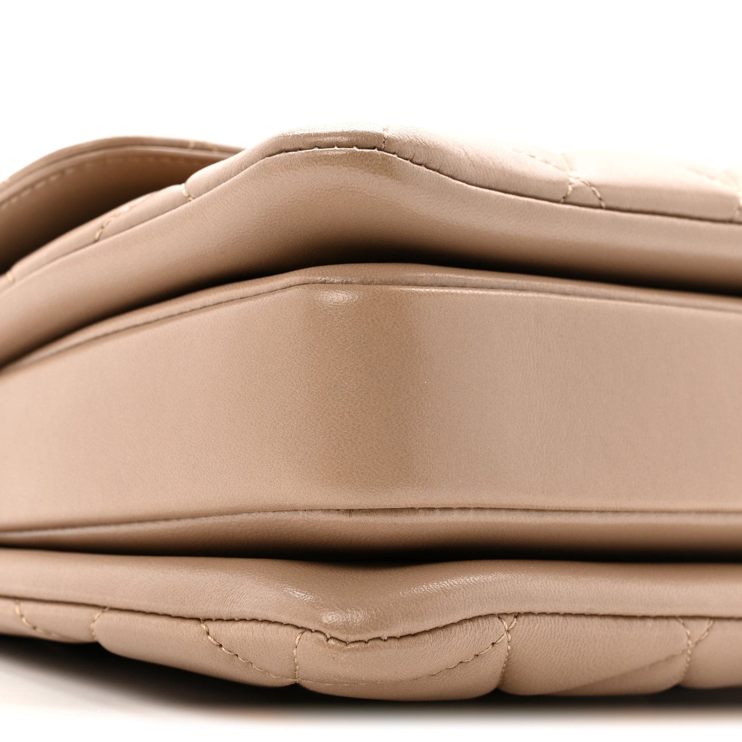 Lambskin Quilted Small Trendy CC Dual Handle Flap Bag Beige