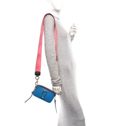 Saffiano Small Snapshot Camera Bag Blue Multicolor