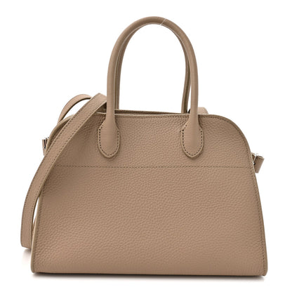 Grained Calfskin Soft Margaux 10 Bag Dark Taupe