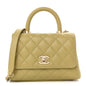 Caviar Quilted Extra Mini Coco Handle Flap Light Green