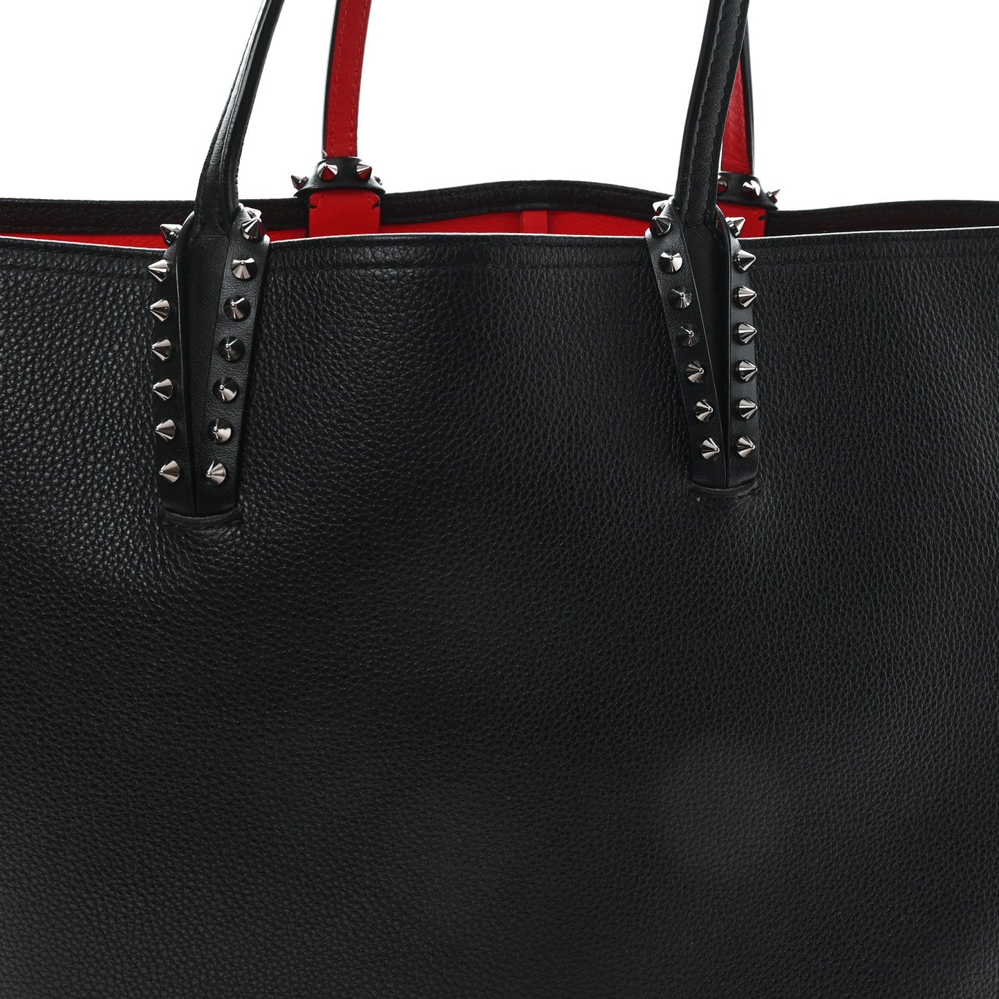 Calfskin Spikes East West Cabata Tote Black
