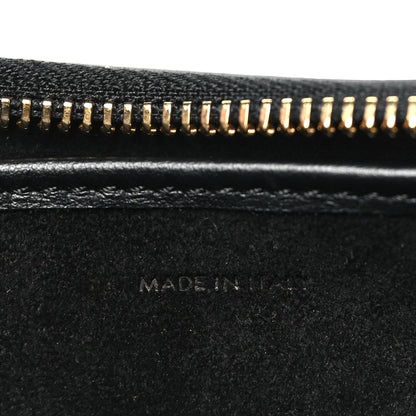 Smooth Calfskin Medium Strap Ava Triomphe Shoulder Bag Black