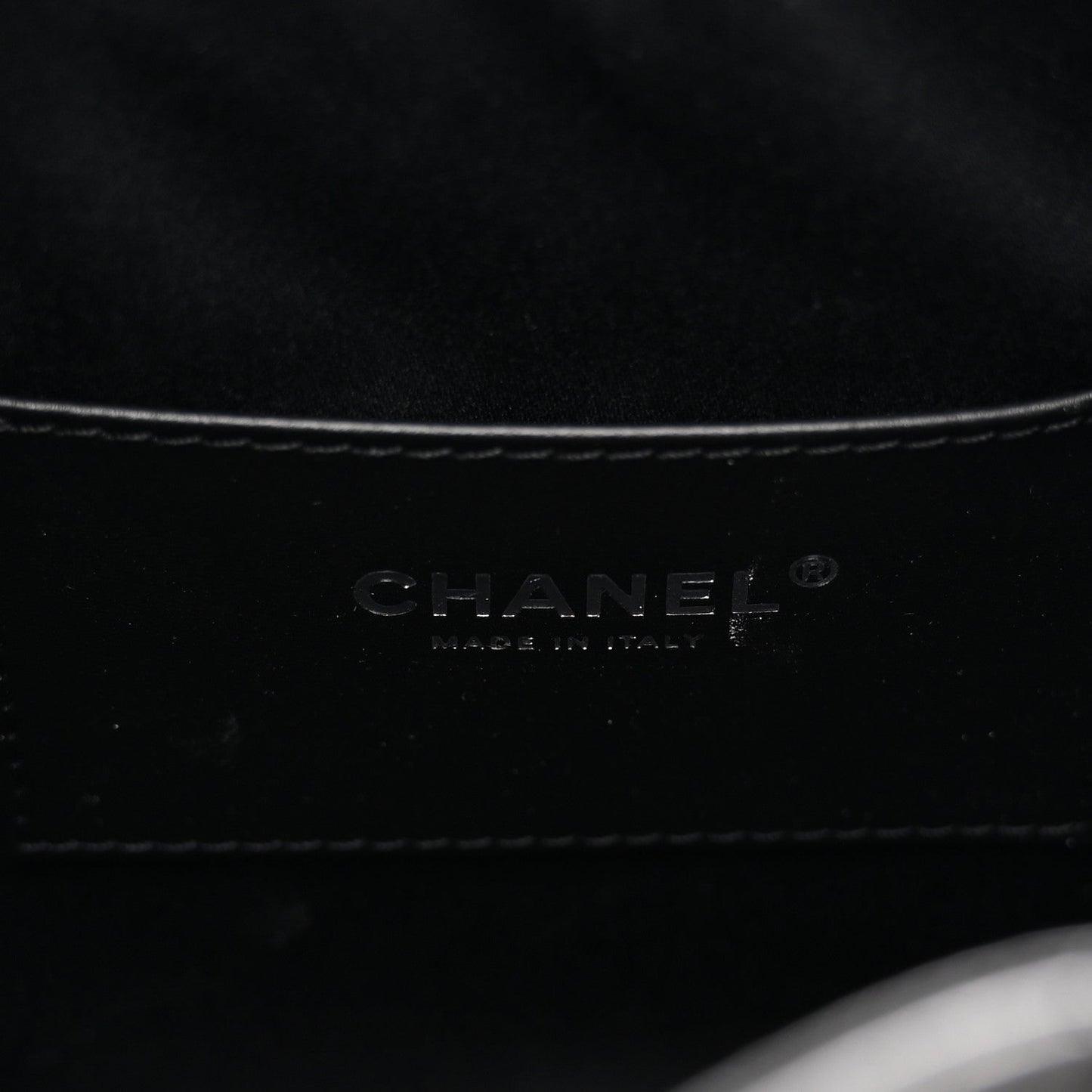 Shiny Crumpled Calfskin Quilted Small Chanel 25 Handbag Black