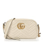 Calfskin Matelasse Small GG Marmont Chain Shoulder Bag White