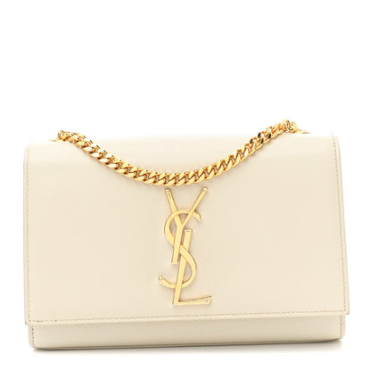 Grain De Poudre Small Monogram Kate Satchel Crema Soft