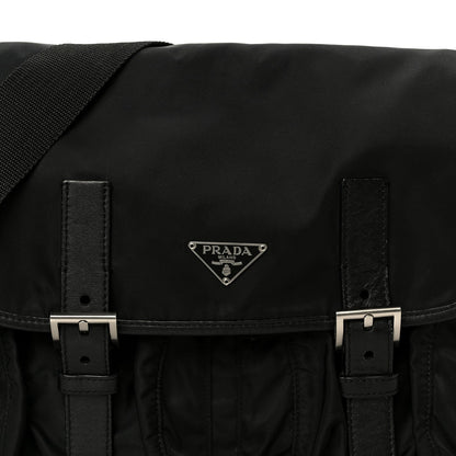 Tessuto Nylon Messenger Bag Black