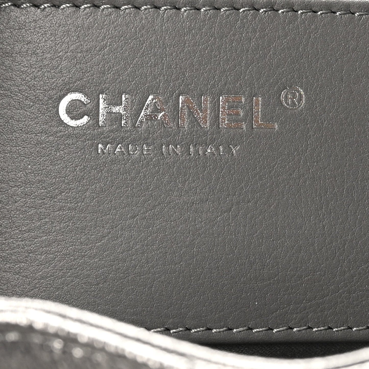 Metallic Caviar Quilted Small Chanel 25 Handbag Anthracite