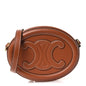 Smooth Calfskin Cuir Small Triomphe Oval Crossbody Purse Tan