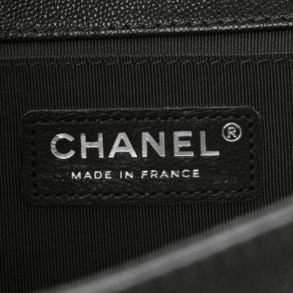 Caviar Quilted Medium Boy Flap Charcoal