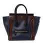Smooth Calfskin Mini Tri-Color Luggage Navy