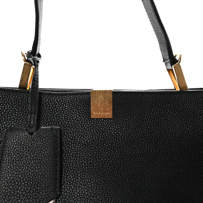 Calfskin Le Dix Soft Cabas M Shoulder Bag Black