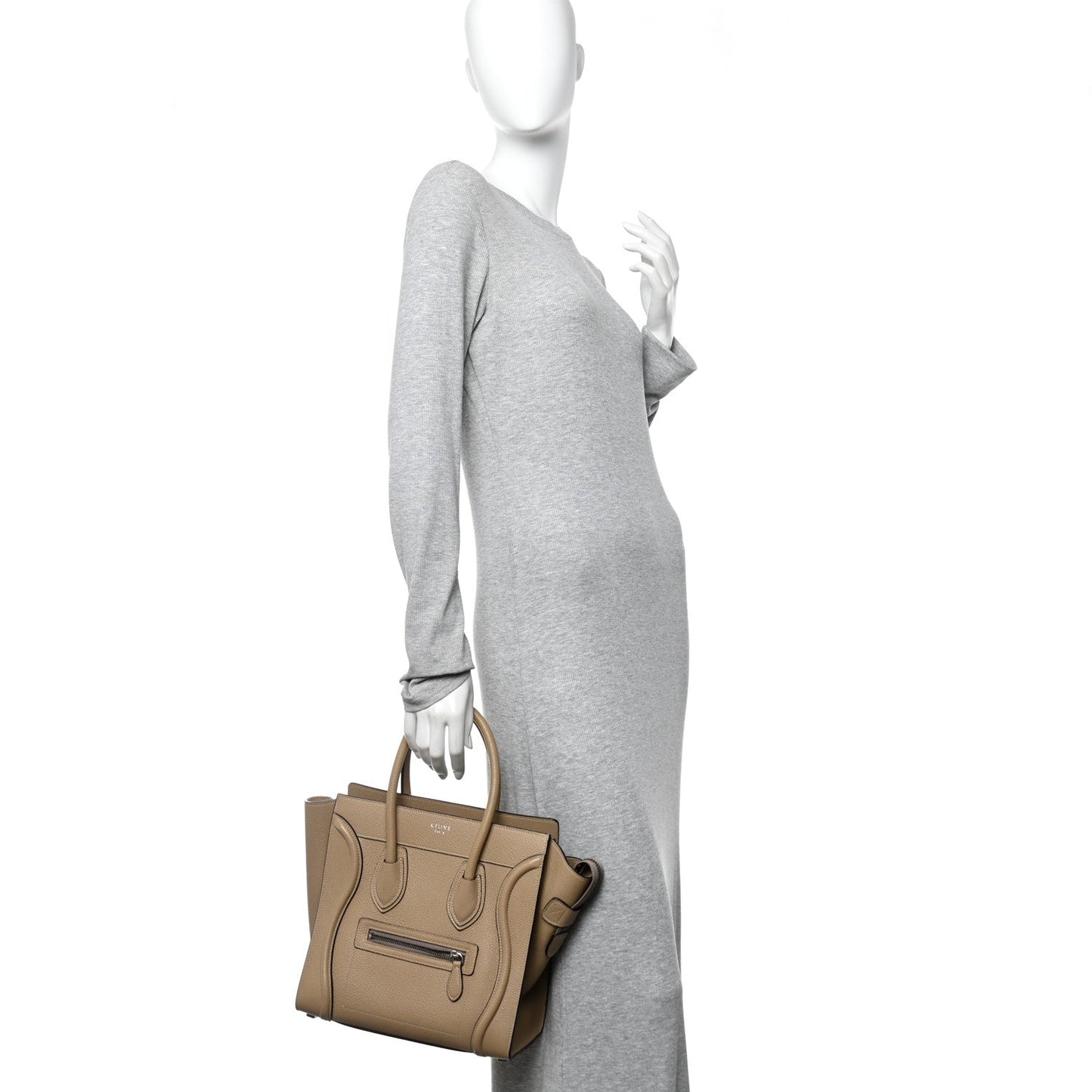 Drummed Calfskin Micro Luggage Dune