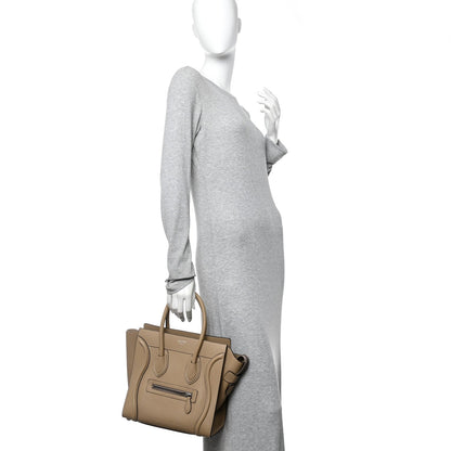Drummed Calfskin Micro Luggage Dune