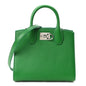 Hammered Calfskin Small The Studio Box Bag Green