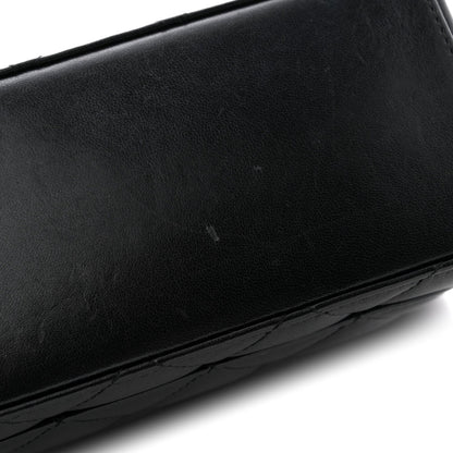 Lambskin Quilted CC Logo Mini Flap Black