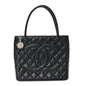 Caviar Quilted Medallion Tote Black